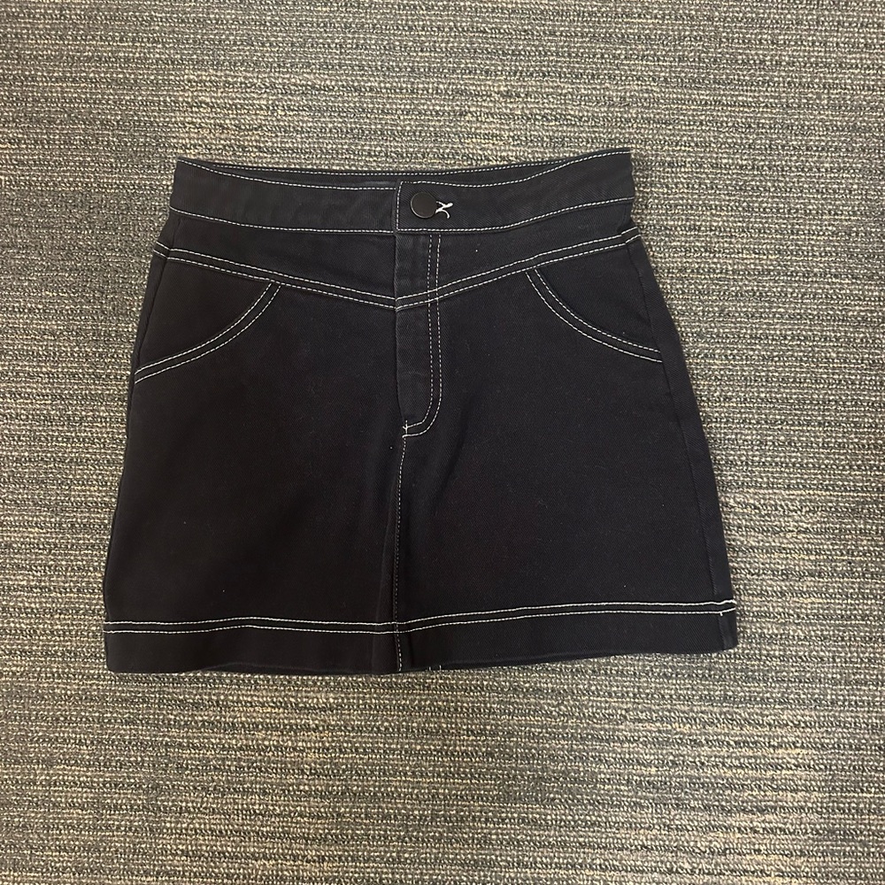 Zara Black Denim Skirt